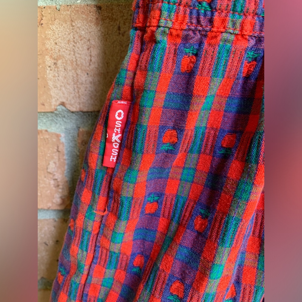 Vintage Osh Kosh The Genuine Article Plaid Apple School Dress Jumper Size 5 - Picture 5 of 12